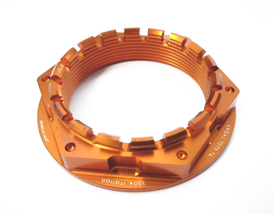 Rear axle nut in duralumin for KTM 1290 - EVOTECH S.R.L - Orange - Right